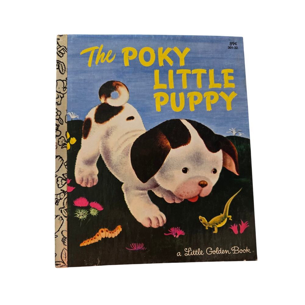 THE POKY LITTLE PUPPY Janette Sebring Lowrey Little Golden Book 1982 Vintage